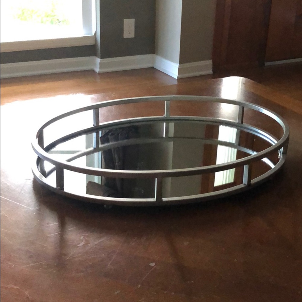 Decorative glass tray